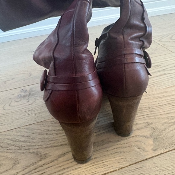 Miz Mooz Burgundy Heeled Boots - Picture 8 of 11